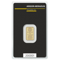 2g Gold Bar Argor Heraeus