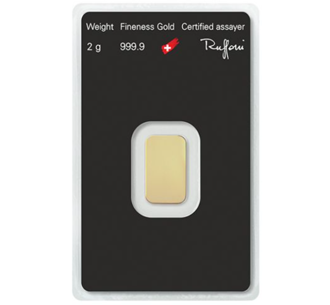2g Gold Bar Argor Heraeus