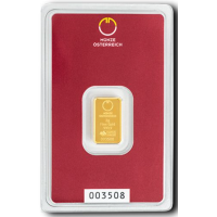 2g Gold Bar Austrian Mint