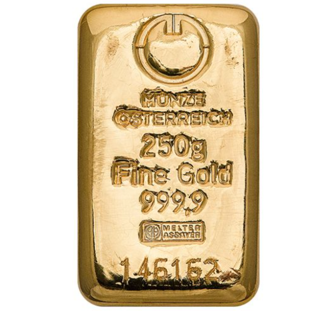 250 g Gold Bar Austrian Mint