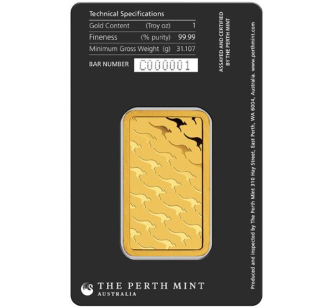 31,1g Gold Bar Perth Mint