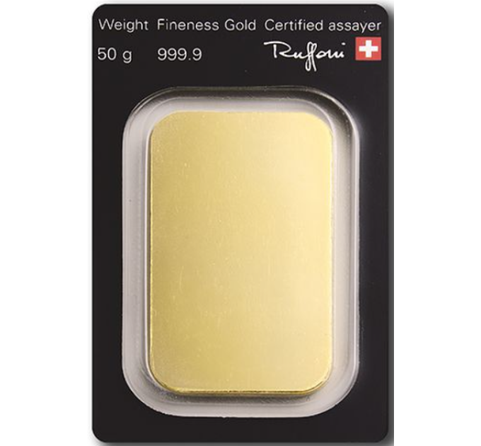50 g Gold Bar Argor Heraeus
