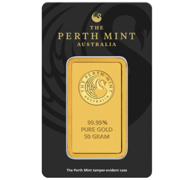 50 g Gold Bar Perth Mint