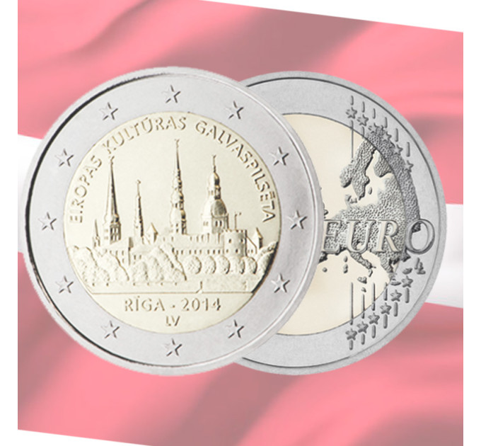 Latvia 2 euro UNC 2014 - Riga - European capital of culture