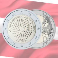 Läti 2 eurot UNC 2015 – Läti EL nõukogu eesistumine