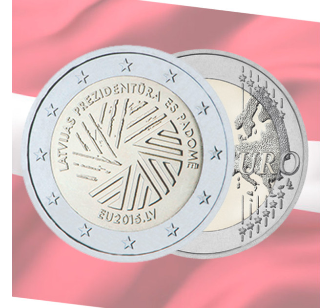 Latvia 2 euro UNC 2015 - Latvian Presidency of the Council of the EU
