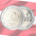 Latvia 2 euro UNC 2015 - Stork