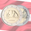 Latvia 2 euro UNC 2016 - Dairy Farming - Cow