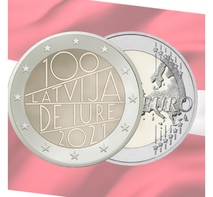 Latvia 2 euro UNC 2021 - Latvia de iure 100