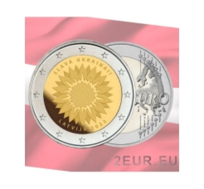 Latvia 2 euro UNC 2023 - Slava Ukrainai
