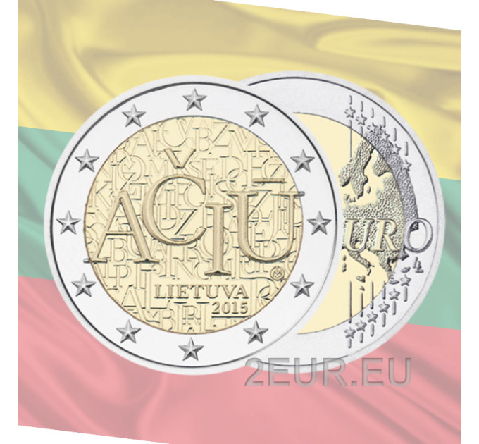Lithuania 2 euro UNC 2015 - Lithuanian Language