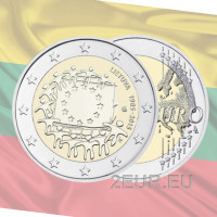 Leedu 2 eurot UNC 2015 – 30 aastat ELi lippu