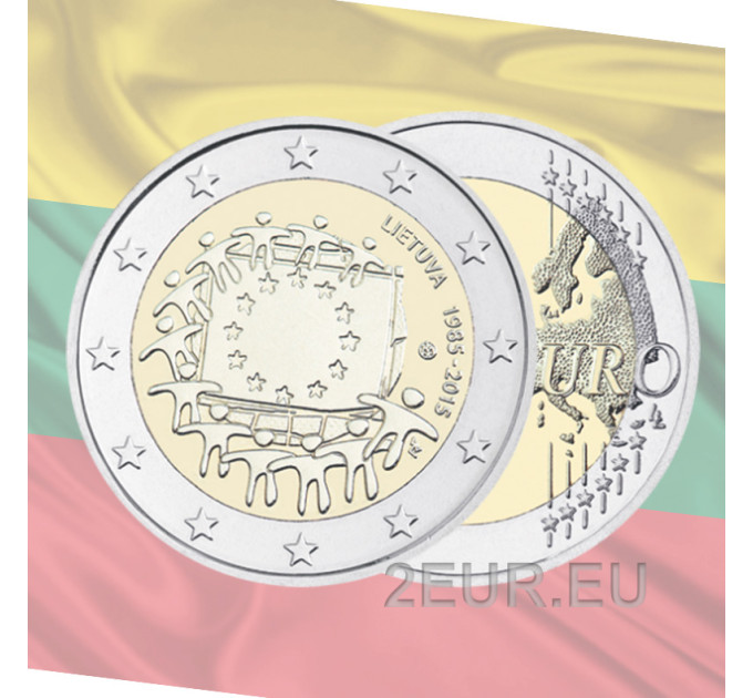 Lithuania 2 euro UNC 2015 - 30 Years of the EU Flag