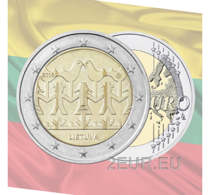 Lithuania 2 euro UNC 2018 - Song and Dance Celebration