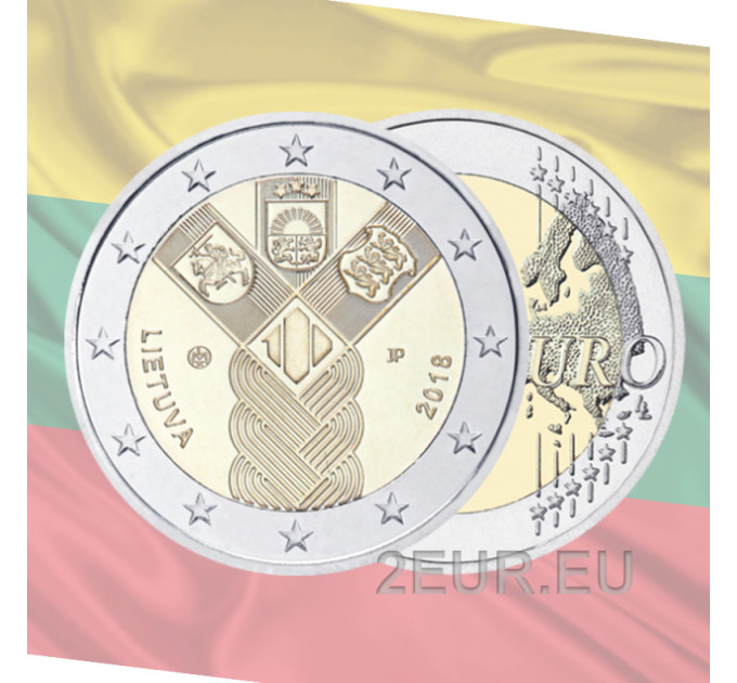 Lithuania 2 euro UNC 2018 - 100 Years of Independence  of the Baltic States