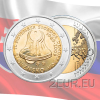 Slovakkia 2 eurot UNC 2009 – 17. november – Vabaduse ja demokraatia eest võitlemise päev  