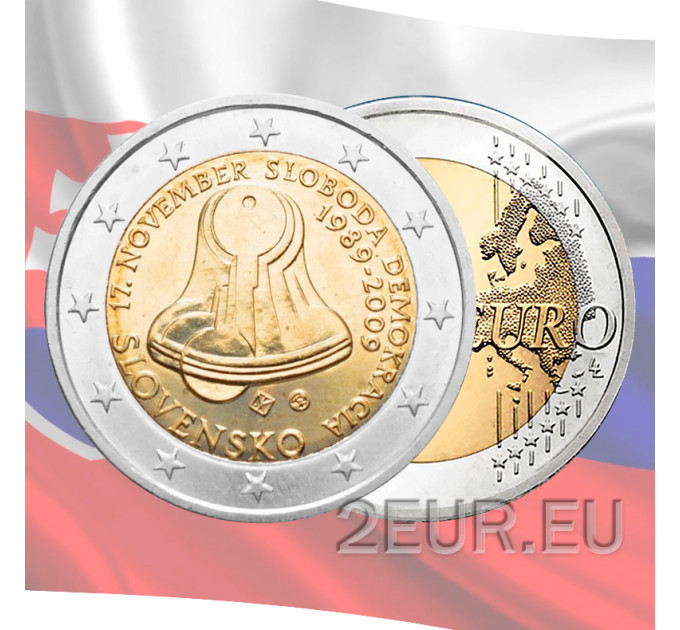 Slovakia 2 euro UNC 2009 - 17th November - Day of the Fight for Freedom and Democracy