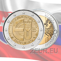 Slovakkia 2 eurot UNC 2014 – 10 aastat Slovakkia liikmesust Euroopa Liidus