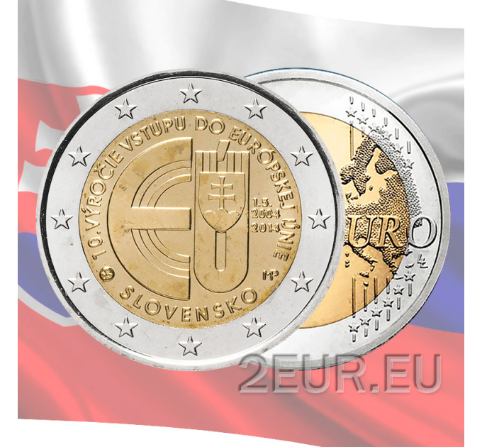 Slovakia 2 euro UNC 2014 - 10 Years of Slovakian Membership in European Union