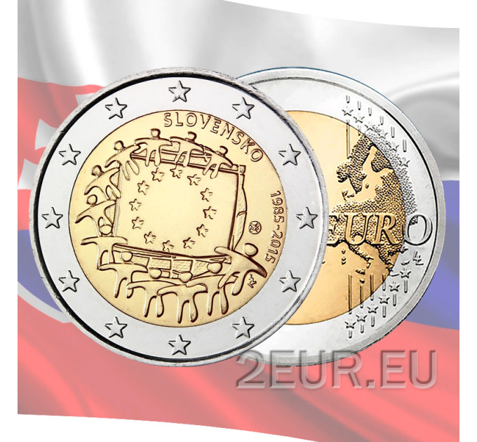 Slovakia 2 euro UNC 2015 - 30th anniversary of the EU flag