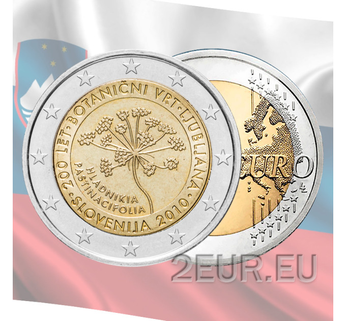 Slovenia 2 euro UNC 2010 - 200 Years Ljubljana Botanical Gardens
