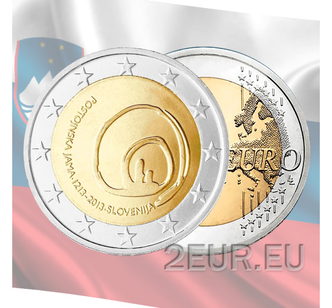 Slovenia 2 euro UNC 2013 - 800th Anniversary of the First Visit to the Postojna Caves