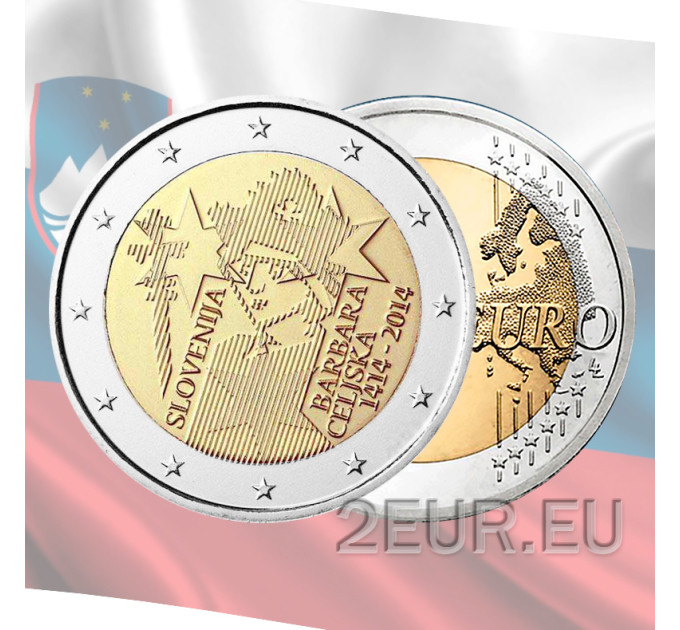 Slovenia 2 euro UNC 2014 - 600th Anniversary Since the Coronation of Barbara of Celje