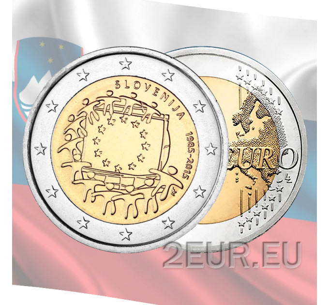 Slovenia 2 euro UNC 2015 - 30th Anniversary of the Eu Flag