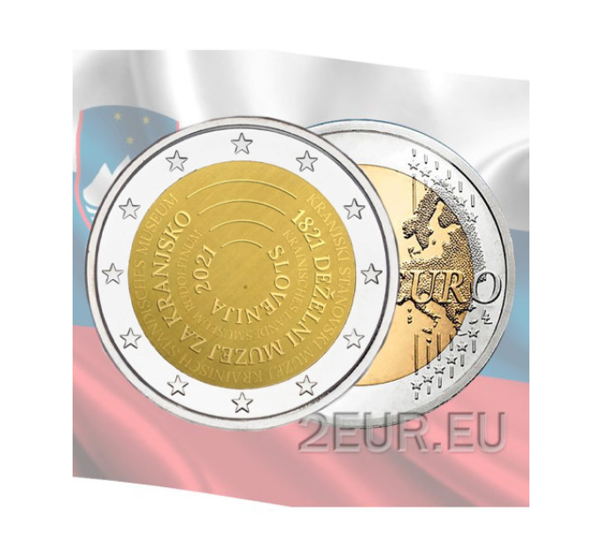 Slovenia 2 euro UNC 2021 - 200 years of the National Museum of Slovenia