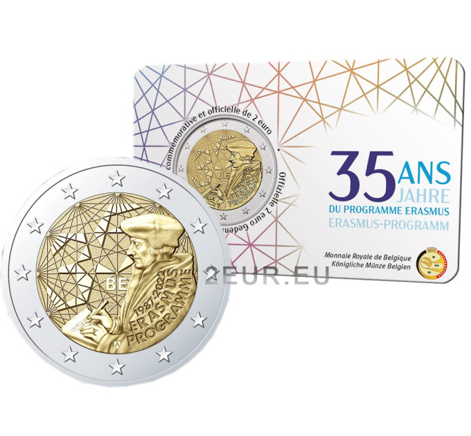 Belgium 2 euro BU 2022-2 - 35 Years of the Erasmus - FR
