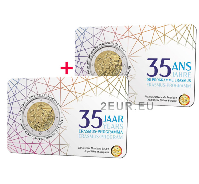 Belgium 2 euro BU 2022-2 - 35 Years of the Erasmus - NL+FR