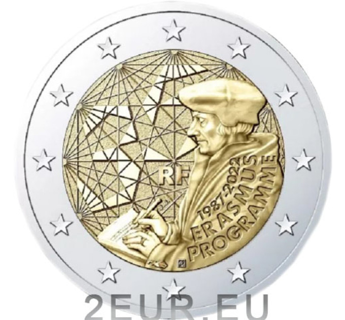 France 2 euro ROLL 2022 - 35 Years of the Erasmus Programme