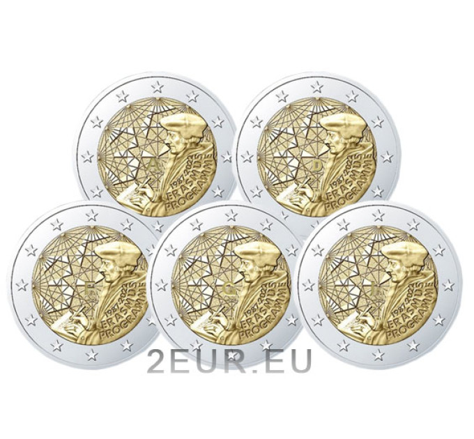 Germany 2 euro UNC 2022 - 35 Years of the Erasmus - ADFGJ