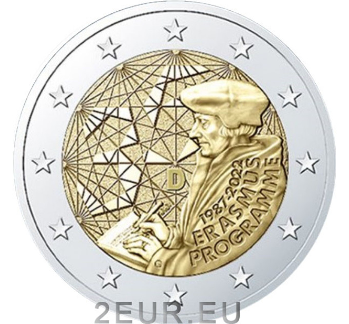 Germany 2 euro UNC 2022 - 35 Years of the Erasmus  - J - Hamburg