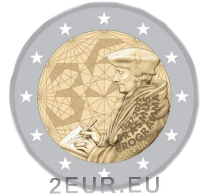 Latvia 2 euro UNC 2022 - 35 Years of the Erasmus