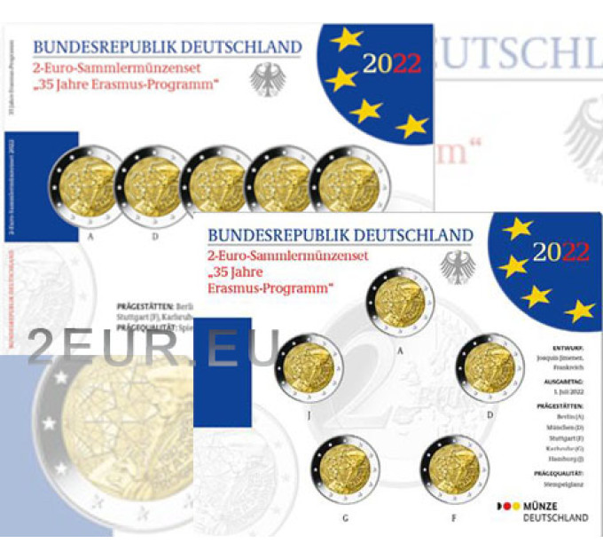 Germany 2 euro proof 2022 - 35 Years of the Erasmus