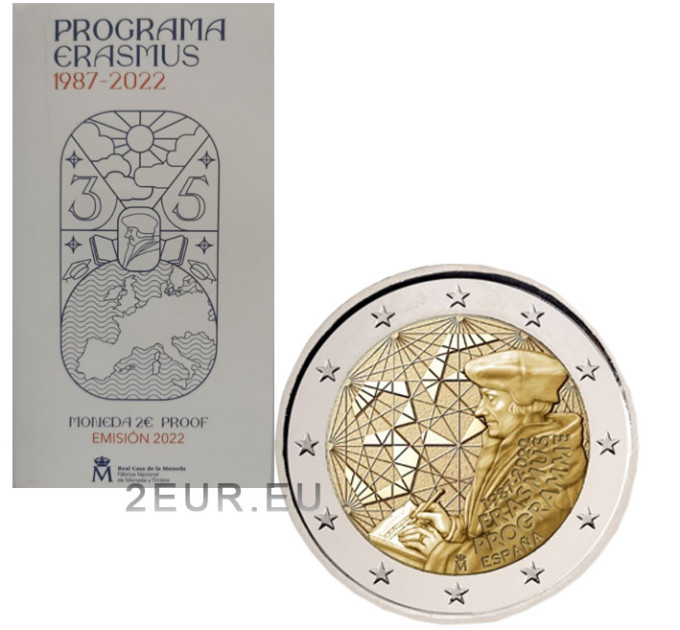 Spain 2 euro proof 2022 - 35 Years of the Erasmus