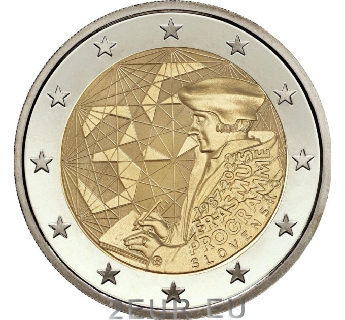 Slovakia 2 euro UNC 2022 - 35 Years of the Erasmus