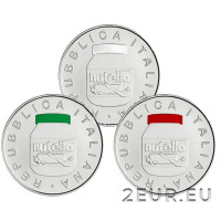 Italy 5 euro silver BU 2021 - Nutella triptych