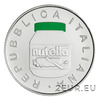 Italy 5 euro silver BU 2021 - Nutella Green