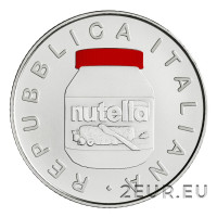 Italy 5 euro silver BU 2021 - Nutella Red