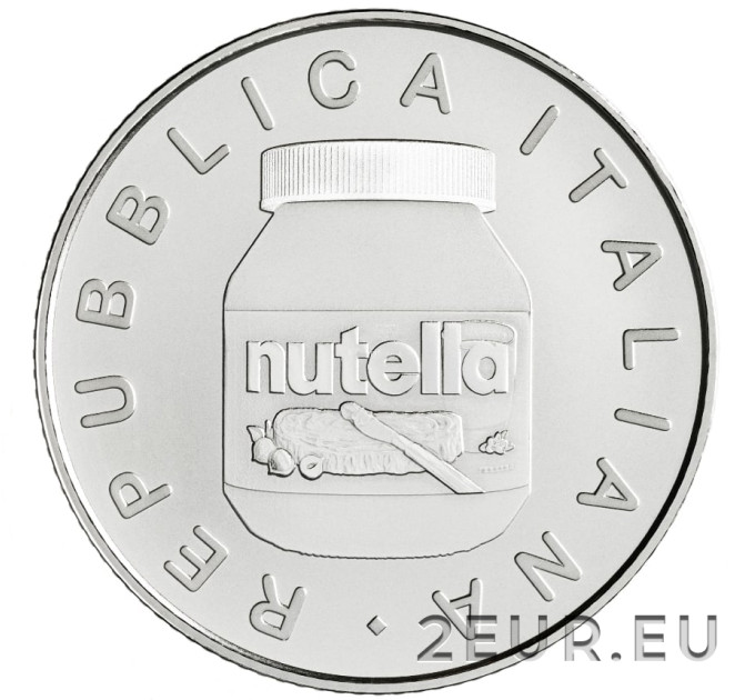 Italy 5 euro silver BU 2021 - Nutella White
