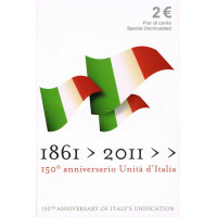 Itaalia 2-eurone mündikaart 2011 – Itaalia ühinemise 150. aastapäev