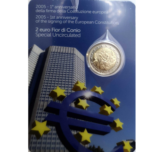 Italy 2 euro BU 2005 - 1th Anniversary of the Signing of the EU Constitution