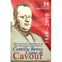 Itaalia 2 euro BU 2010 – 200. aastapäev Camillo Benso krahv Cavouri sünnist