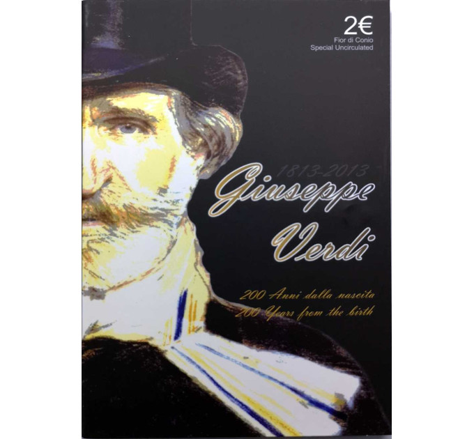 Italy 2 euro BU 2013 - 200th anniversary of the birth of Giuseppe Verdi