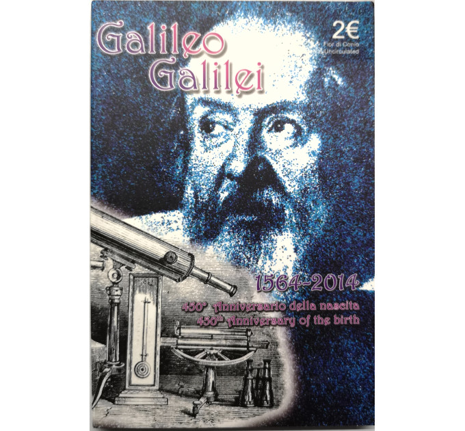 Italy 2 euro BU 2014 - 450th anniversary of the birth of Galileo Galilei