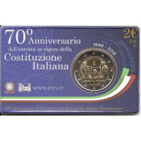 Itaalia 2 euro BU 2018 – Itaalia põhiseaduse 70. aastapäev