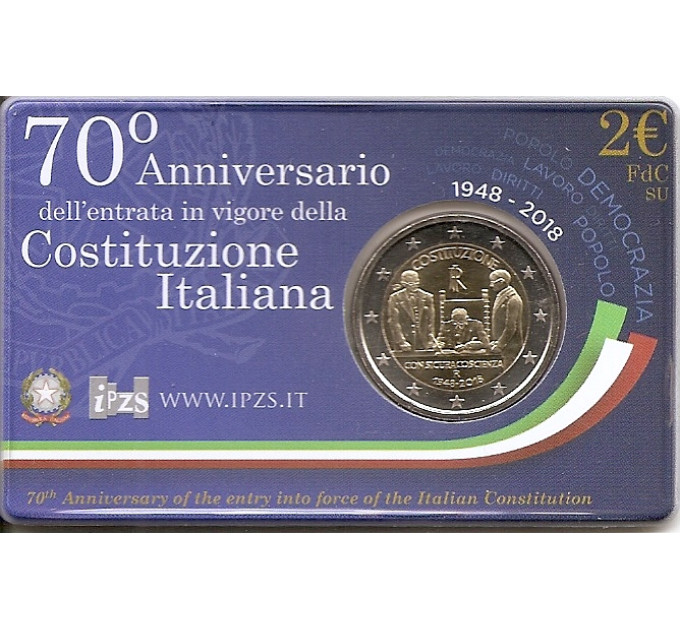 Italy 2 euro BU 2018 - 70th anniversary of the Italian Constitution