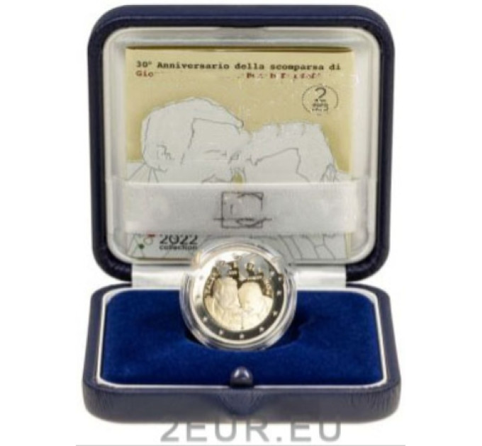 Italy 2 euro proof 2022 - 30th anniversary of the death of Giovanni Falcone and Paolo Borsellino